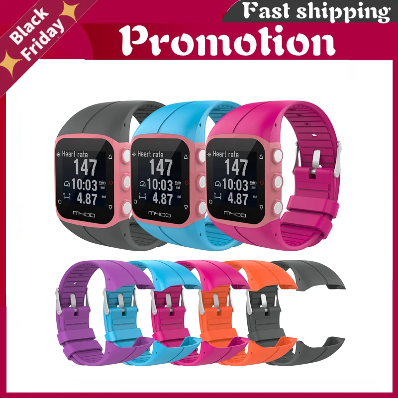 

For POLAR M400/M430 Silicone Strap Solid Color Breathable Replacement Wrist Band Multiple Color Available Wide Strap Accessories