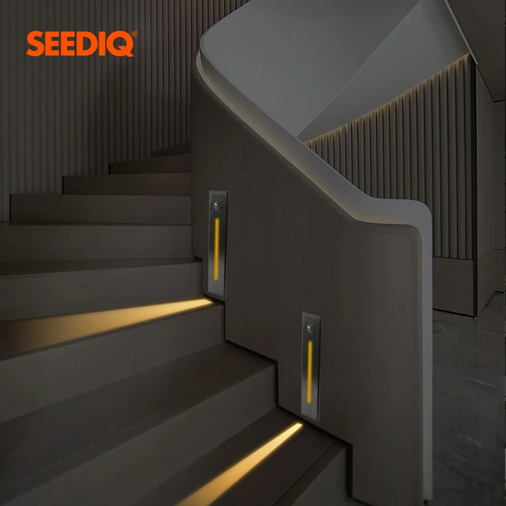 Встраиваемый светодиодный настенный светильник с пассивным инфракрасным