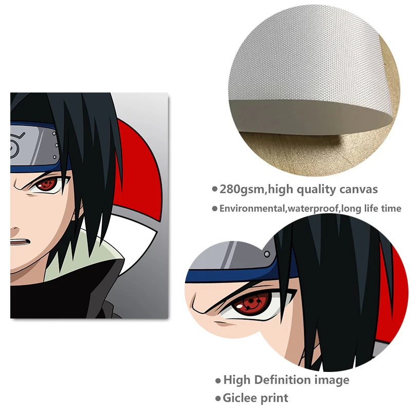 Аниме-Декор Наруто и Итачи Акацуки принты манга холст живопись настенное