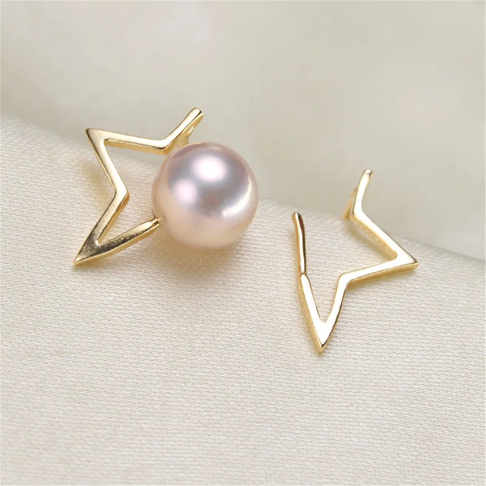 

Classic Pearl Earrings Accessory Mountings, 925 Silver Earrings Settings Jewelry Findings Parts Fittings connection Accessorie