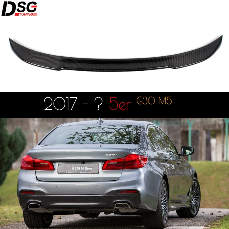

Carbon Fiber Rear Deck Spoiler Boot Wing for BMW 5 Series G30 & F90(M5) 2017 - 2022, Great Fitment, High Gloss Finish, UV-Cut