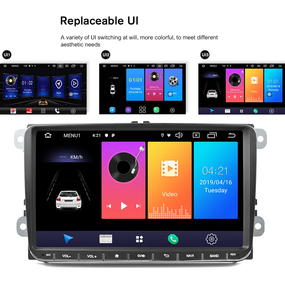Автомобильный мультимедийный плеер AMPrime 2DIN 2 + 16 ГБ Android 9 0 Авторадио GPS навигация Wi