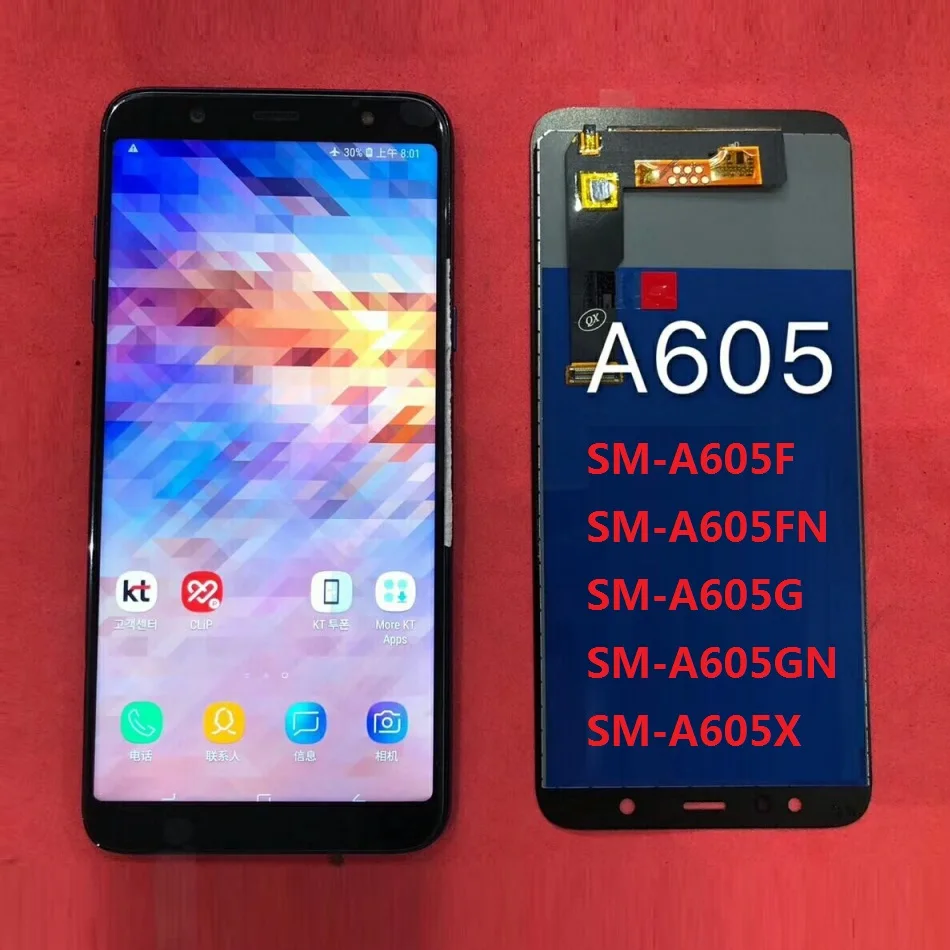 Для Samsung Galaxy A6 Plus 2018 A605F A605FN A605G A605X + ЖК-дисплей сенсорный экран дигитайзер в сборе