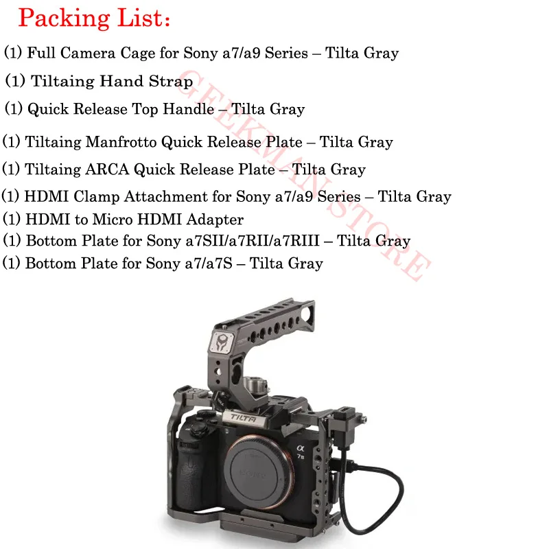 Tilta TA-T17-A-G Rig Cage для sony A7II A7III A7S A7S II A7R II A7R IV A9 Rig Cage для sony A7/A9 series Tiltaing VS Smallring