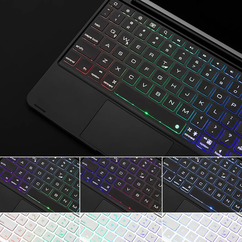 touchpad backlight keyboard for ipad air 4 10 9 inch 2020 wireless bluetooth pen holder keyboard case cover free global shipping