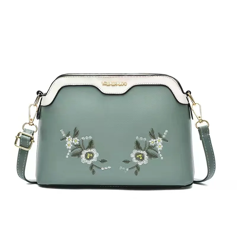 

Bag Women 2021 New Simple Retro Embroidered One-shoulder Messenger Bag