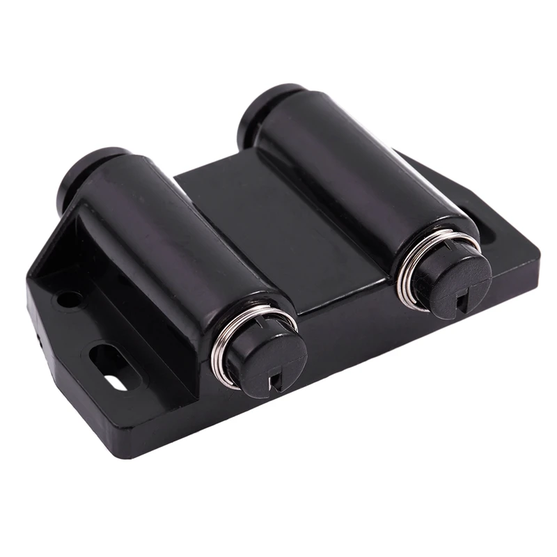 Черная пластиковая металлическая двойная Магнитная нажимная головка дверная