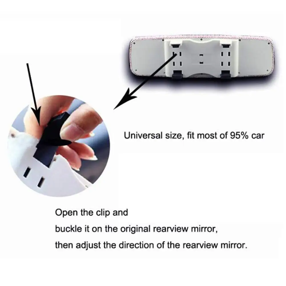 Внутреннее зеркало заднего вида стразы украшение из кристаллов Алмазное женские