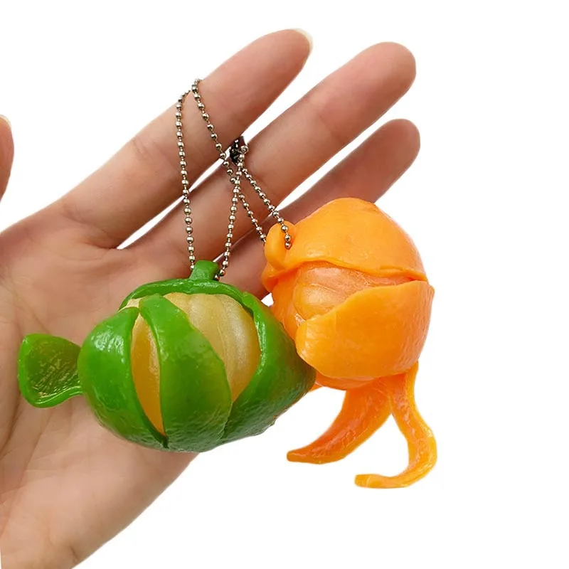 

Mochi Antistress Hand Pop It Squishy Cute Fruit Orange Keychain Kawaii Fidget Squeeze Decompression Toys For Kids Xmas Gifts
