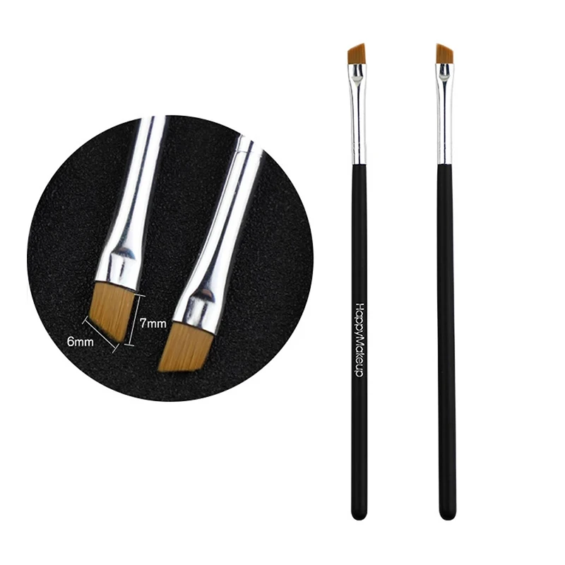 

1 Pc Eyebrow Makeup Brush Super Thin Eye Liner Cream Brush Cosmetic Brushes Professional Flat Bevel Makeup Brushes For Nails