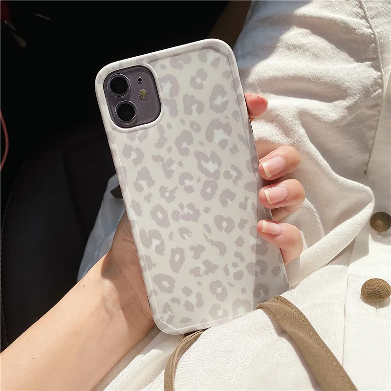 

For iphone XR Case,White leopard Case For Iphone Case,Soft Back Protective Shockproof Cover For Iphone SE 2020/X/XS/XR Case