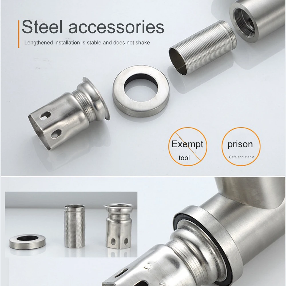 

High Quality Stainless Steel Pull-out Kitchen Hot and Cold Water Faucet Kitchen Sink Faucet Single Handle Rotatable Water Faucet