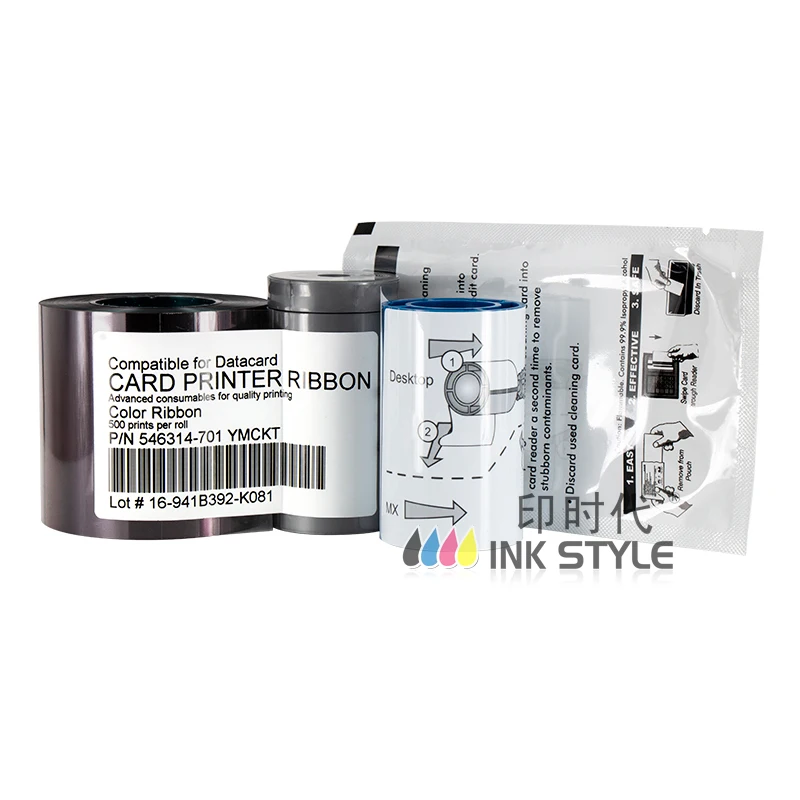 Цветовая лента YMCKT совместимая карта данных 546314-701 для печати на