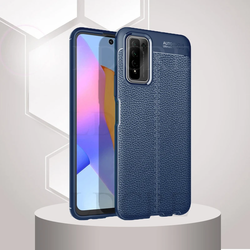 

For Huawei Honor 10X Lite Case 9X Lite Leather Silicone Bumper Texture Case For Honor 9S 9C 9A Huawei P Smart 2020 P Smart 2021