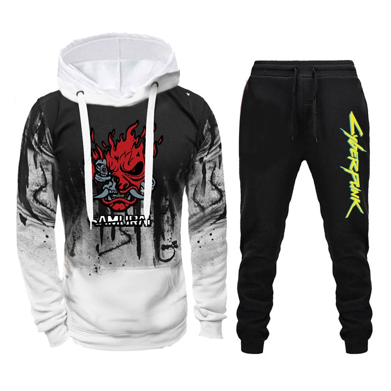 

New men's sportswear hoodie and sweatpants, high quality hooded long-sleeved jogging wear, men's brand sportswear