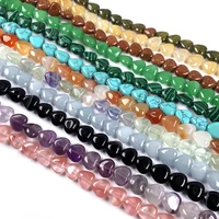 natural stone beads heart shape crystal agates turquoise healing stone beading charms for jewelry making bracelet necklace gift