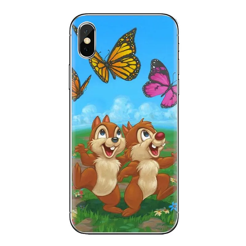 For Samsung Galaxy S2 S3 S4 S5 MINI S6 S7 edge S8 S9 Plus Note 2 3 4 5 8 Coque Fundas Chip and Dale Anime Transparent TPU Covers |