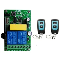 ac 220v 2ch 433mhz universal wireless remote control switch relay module receiver for garage door opener gate motor