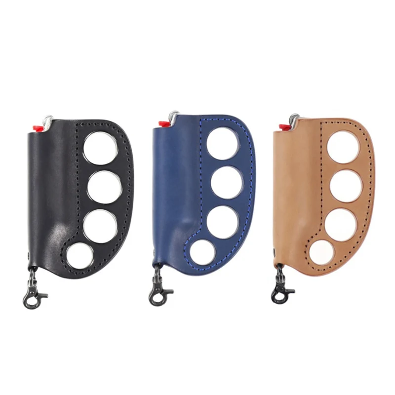 

Outdoor Camping Lighter Protect Holster Knuckles Model Personal Defense Keychain Tool Lighter Leather Case