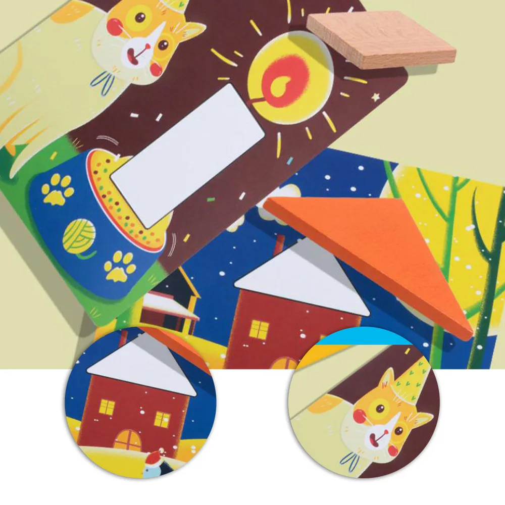 1 Набор деревянные головоломки обучающие игры безопасные забавные блоки для