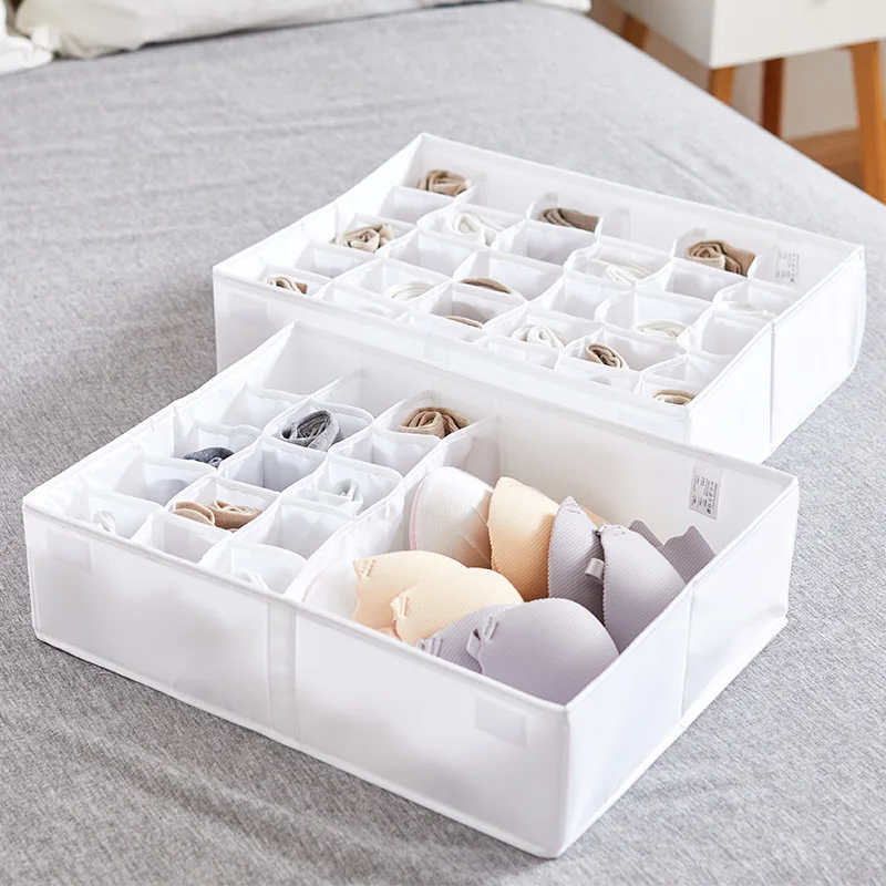 

16 Grid Washable Foldable Storage Organizer Storage Box For Underwear Drawer Organizer Closet Storage Socks Lingerie Boxes 1PCS
