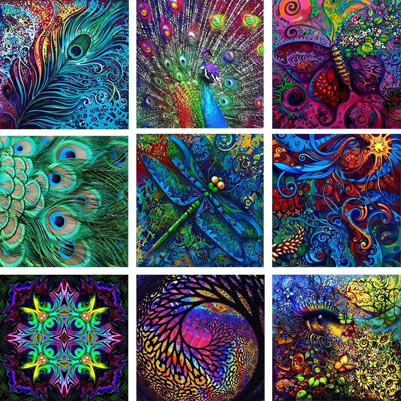 

Diamond Painting 5D Diamonds DIY Animal Cross Stitch Full Square Round Drill Embroidery Colorful Handmade Home Room Wall Decor