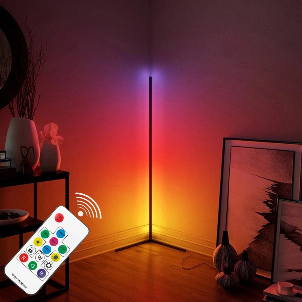 

Современная светодиодсветодиодный напольная лампа RGB, цветной напольный светильник для спальни, столовой, освещение атмосферы, домашний де...