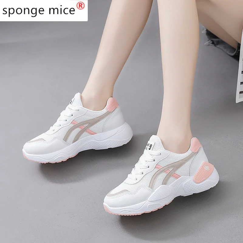 

2020 Air Mesh Chunky Sneaker Women Lightweight Outdoor Vulcanize Shoes Breathable Soft Athletics Jogging Sport Sneaker Dad Shoes