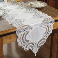 proud rose luxury lace table runner tablecloth tv cabinet cover cloth embroidered coffee table flag wedding decor