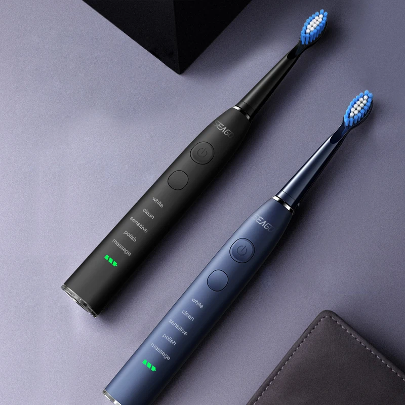 Seago Electric Sonic Toothbrush SG-575 USB Charge Rechargeable Adult Waterproof Electronic Tooth Brushes Replacement Heads Gift images - 6