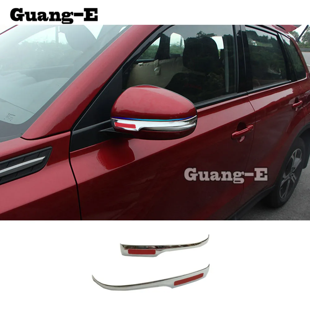 

For Suzuki Vitara 2016 2017 2018 2019 Car Body ABS Chrome Back Rear View Rearview Side Mirror Sticks Trim Frame Lamp Eyebrow