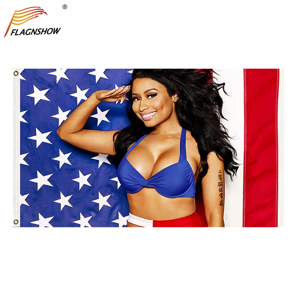

Nicki Minaj флаг рэп сексуальный США музыкальный певец звезда Полиэстер Печатный художественный баннер для украшения