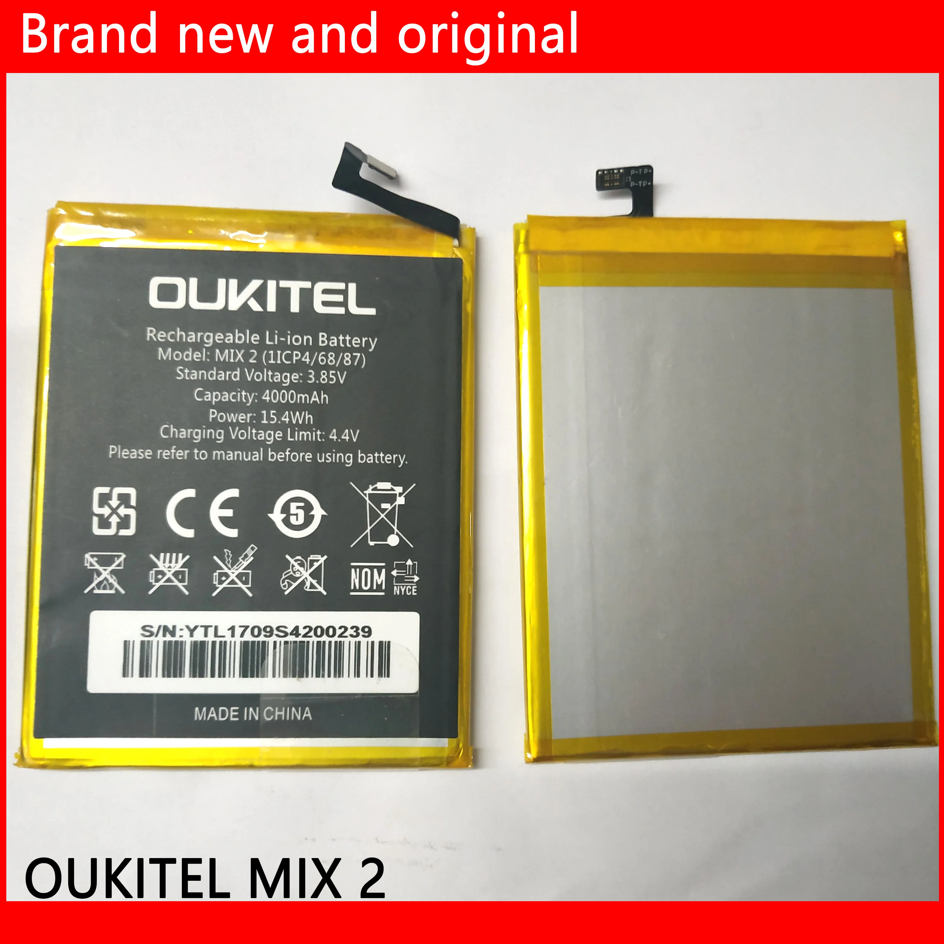 

Brand New and Original 4080mAh OUKITEL MIX2 Battery for Oukitel MIX 2 Mobile Phone +Tracking