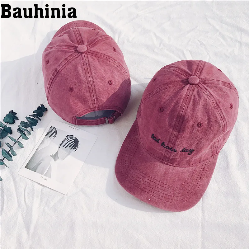 

Bauhinia Retro Washed Baseball Cap Fitted Cap Snapback Hat For Men Unisex Casual Cap Sport Hip-Hop Sun Hat Bone Panel Hat