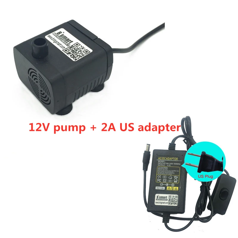 SR280T USB мини аквариум циркуляционный насос фонтана 12V с большой расход 320-460L/ч