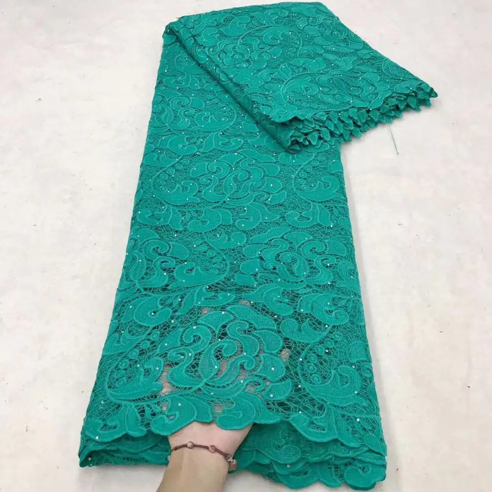 

New Arrival high quality african cord lace fabric,chemical lace water soluble guipure lace stones fabric for wedding