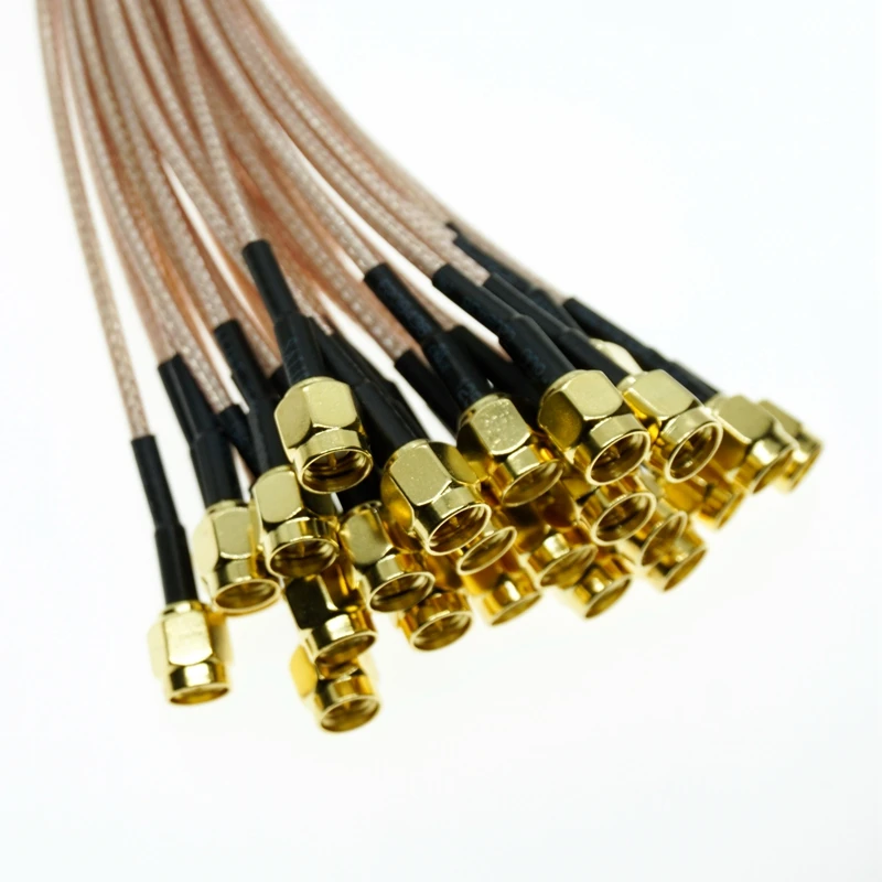 

50pcs 50cm + 150pcs 30cm RG316 SMA male to SMA male plug connector RF Pigtail Coax Jumper Cable