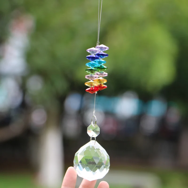 1 шт. Ручной Работы Хрустальный шар Призма кулон висячая чакра Suncatcher украшение