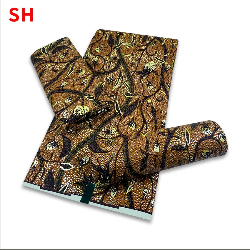 

Flower Style Ankara African Golden Wax Printed fabric Cotton Hot Sale Breathable Dress Fabric H210713