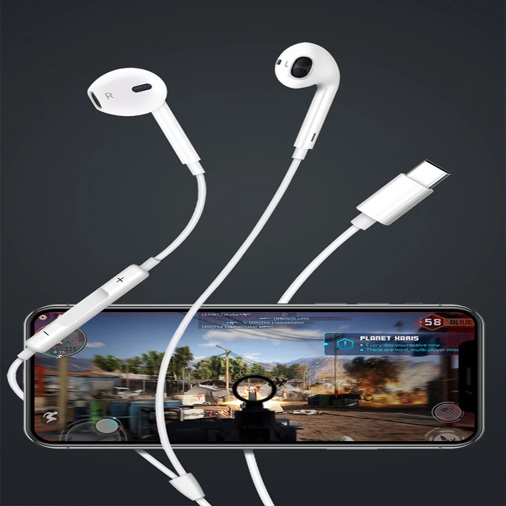 Спортивные наушники с имитацией USB Type C для Google Pixel 3/2/XL Samsung Motorola Huawei Oppo HTC MI и других