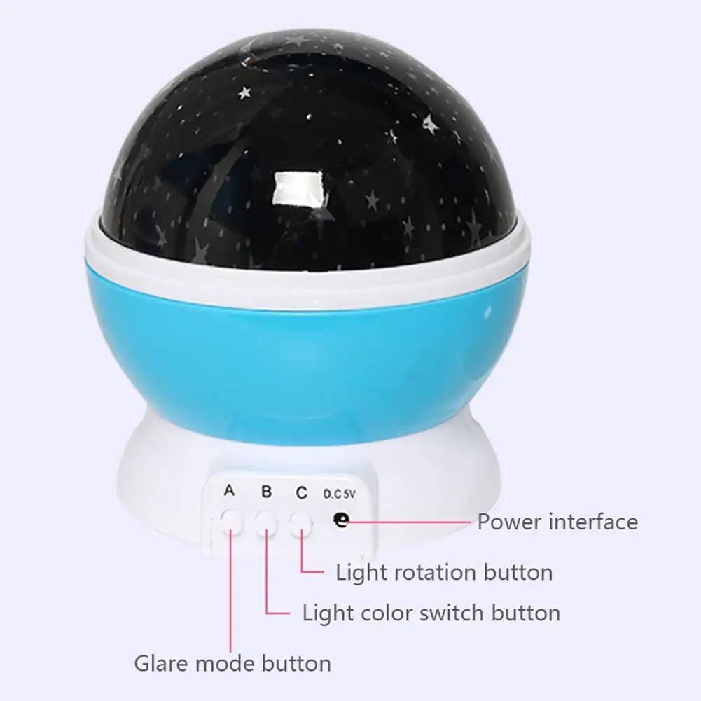 Новый вращающийся ночник Небесный проектор лампа вращающаяся звезда свет