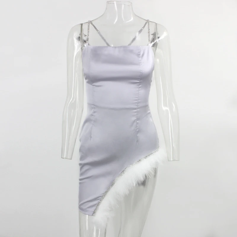 Мини платье на бретелях спагетти с открытой спиной|Женские платья| |