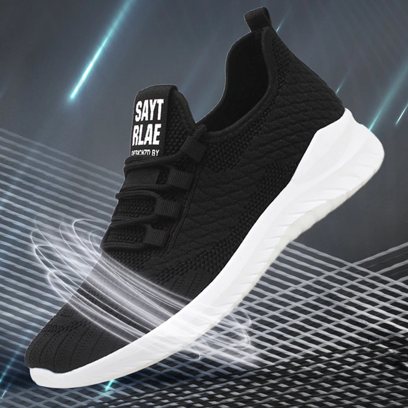 

2021 New Fashion Men's Shoes Men's Fashion Casual Shoes Lightweight Breathable Flying Net Sports Shoes