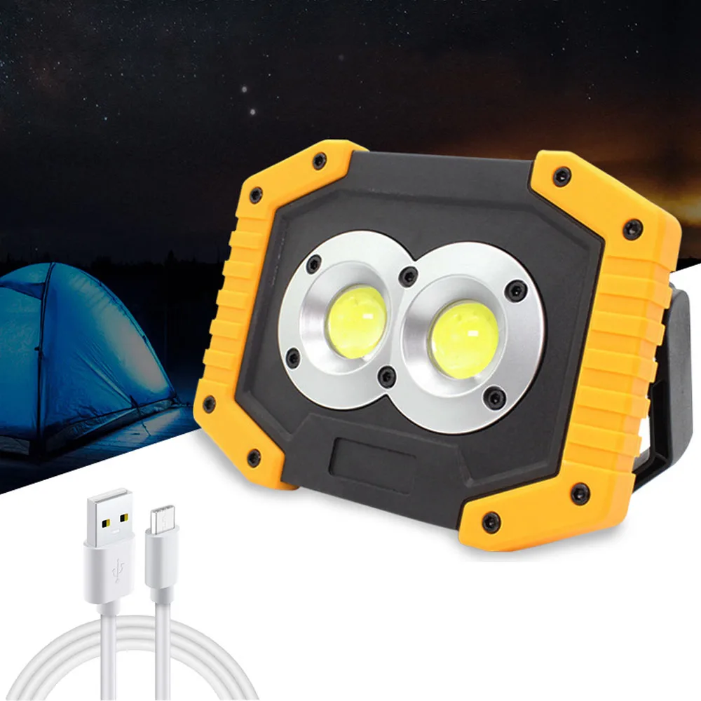 Портативный поиска светильник светодиодный рабочий COB Фонари Usb лампа 18650