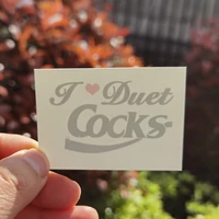i love duet cock fetish fake adult temporary tattoo for bdsm cuckold hotwife sexy naughty hobbies