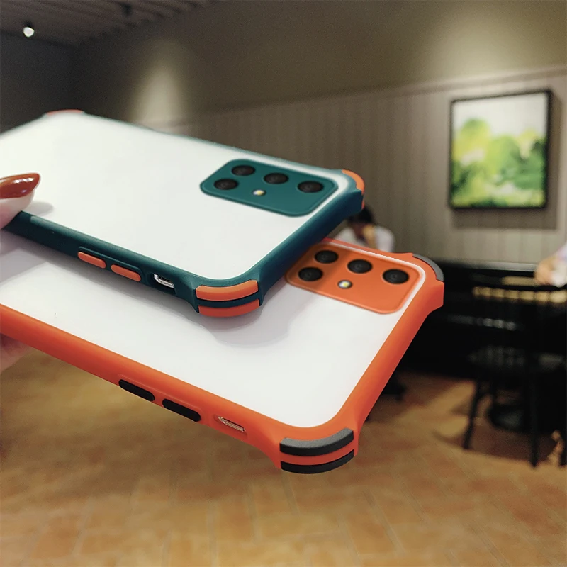 

Shockproof Hard PC Cover For Samsung S20 FE A52 A72 A42 A32 A12 5G A51 A50 A71 A70 A31 A21S S20 S21 Plus Ultra Matte Cases