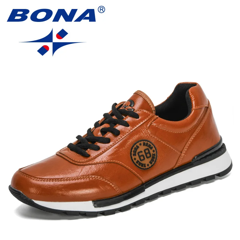 

BONA 2021 New Designers Luxury Brand England Trend Casual Shoes Men Sneakers Italian Leisure Male Footwear Chaussure Homme Comfy