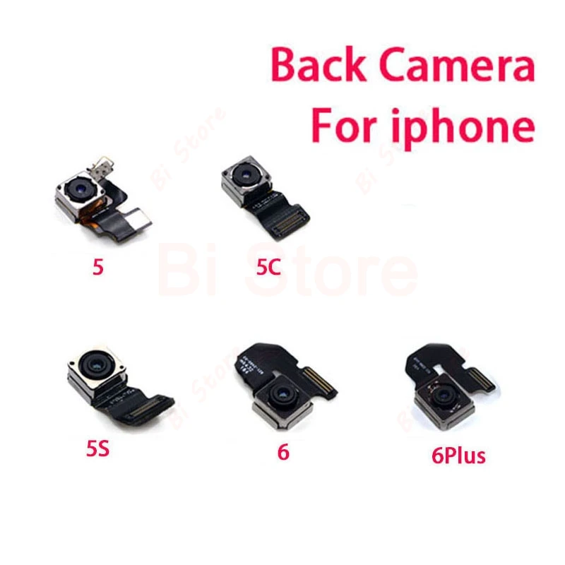 Для iphone 5C 5 SE 6 6S Plus, настоящая основная задняя камера, камера заднего вида со шлейфом, модель, протестированная на, запчасти для мобильных телефонов