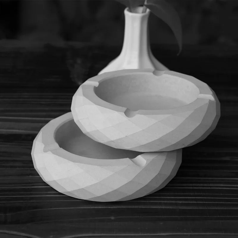 Силиконовая форма ручной работы для бетонной пепельницы настольное искусство 3D