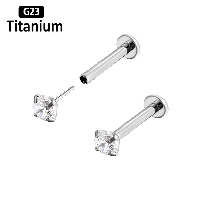 Серьги-гвоздики из титана G23 Для Пирсинга Ушей ювелирные украшения для пирсинга с